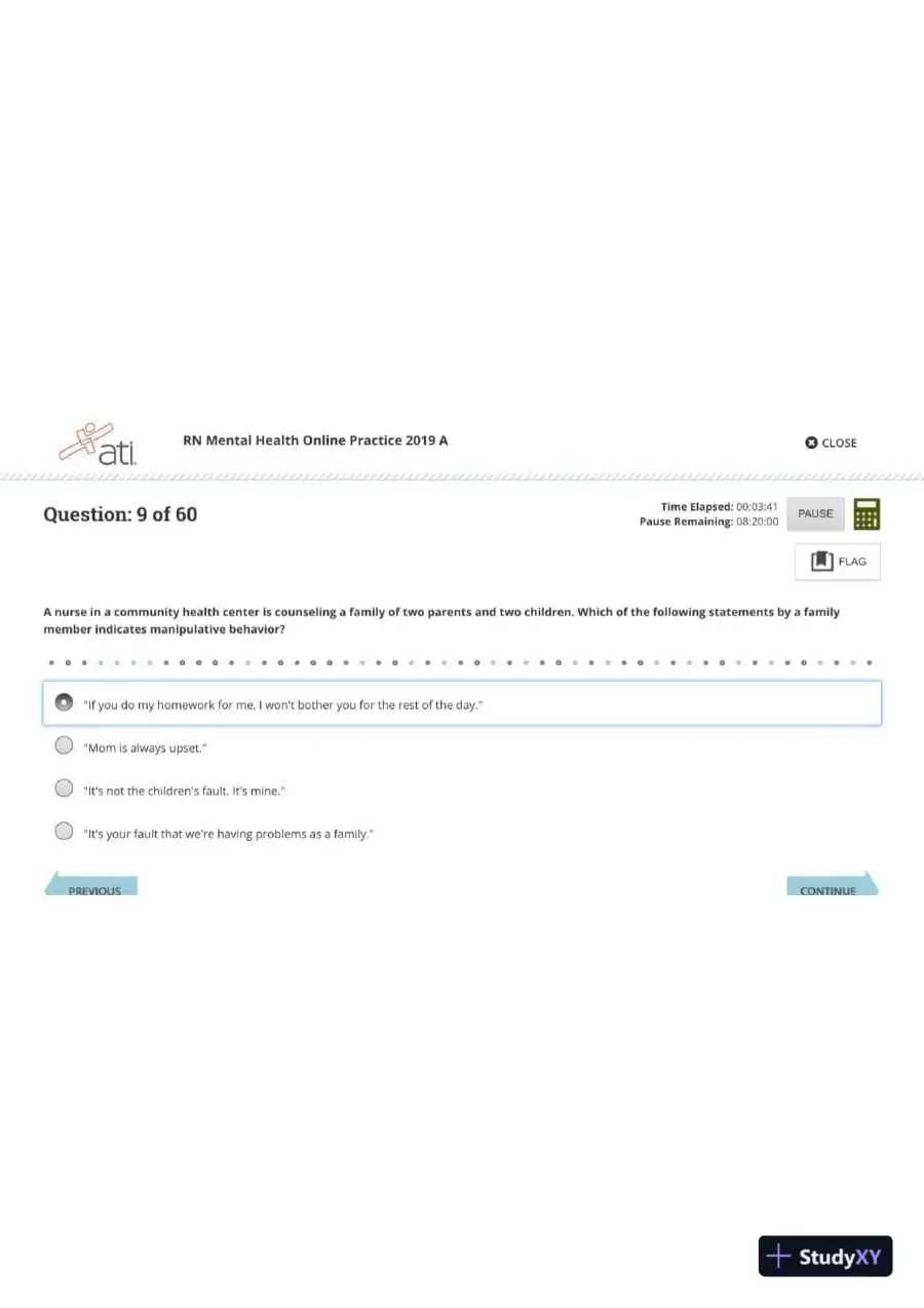 2019 ATI RN Practice Exam with Answers (60 Solved Questions), page 10