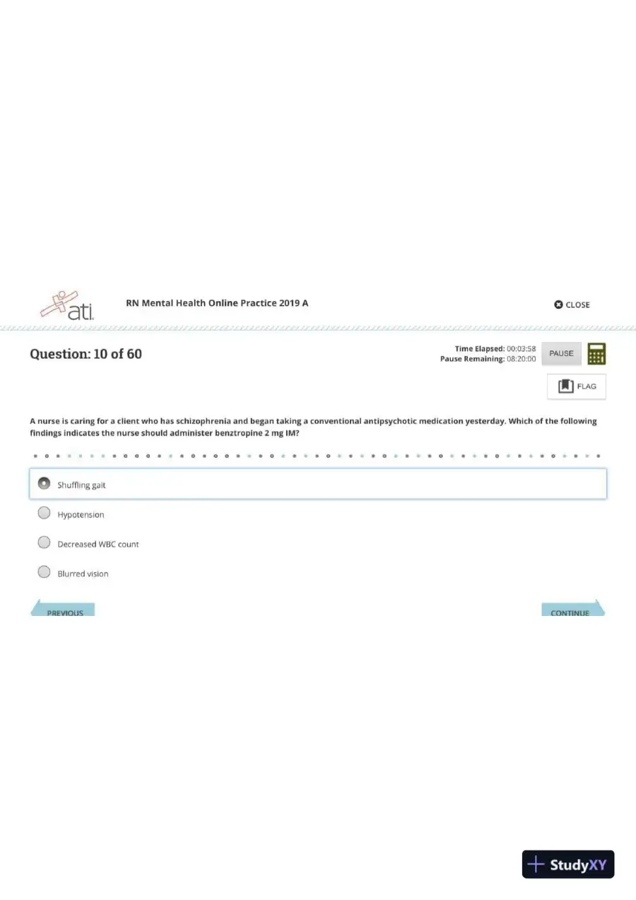 2019 ATI RN Practice Exam with Answers (60 Solved Questions), page 11
