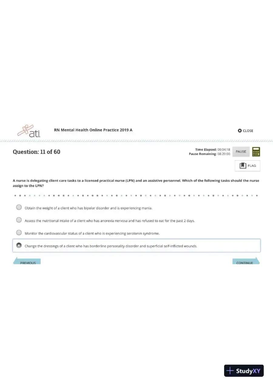 2019 ATI RN Practice Exam with Answers (60 Solved Questions), page 12