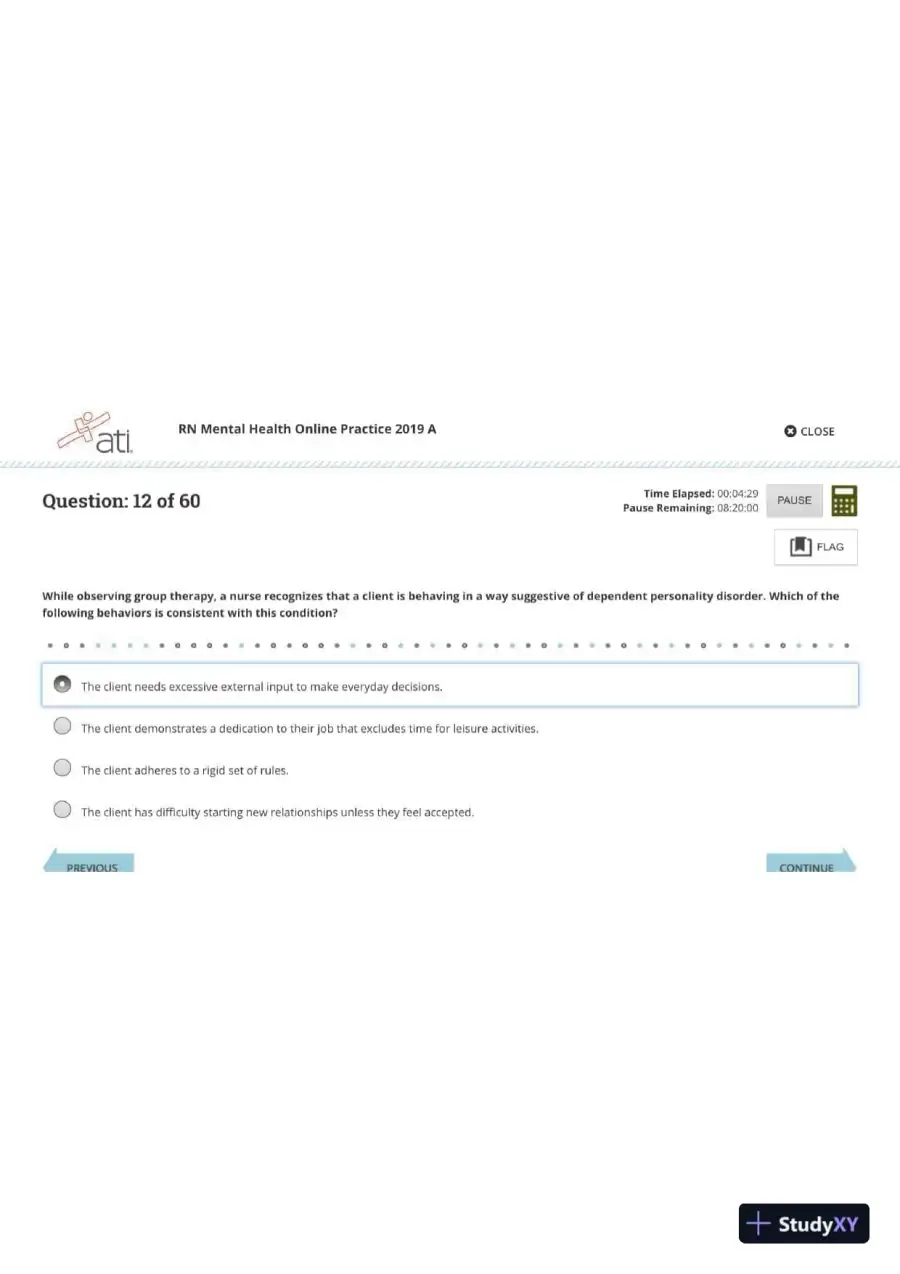 2019 ATI RN Practice Exam with Answers (60 Solved Questions), page 13