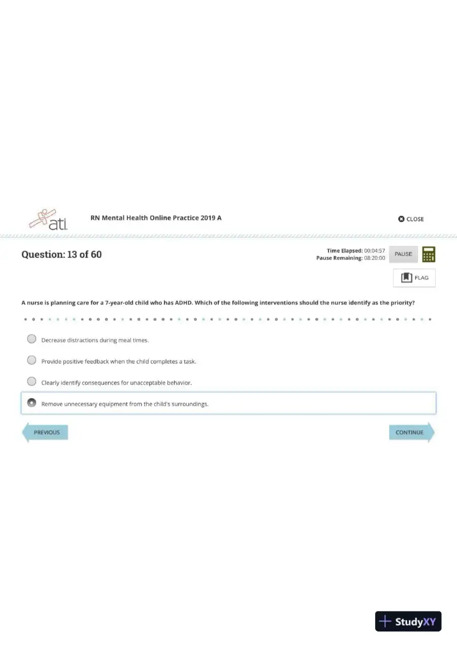 2019 ATI RN Practice Exam with Answers (60 Solved Questions), page 14