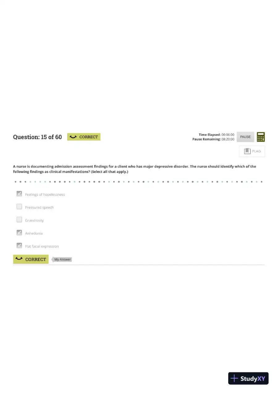 2019 ATI RN Practice Exam with Answers (60 Solved Questions), page 16
