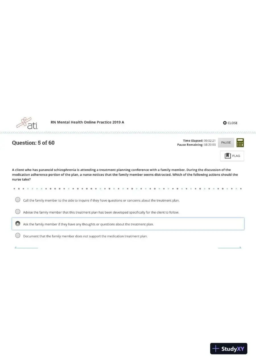 2019 ATI RN Practice Exam with Answers (60 Solved Questions), page 6