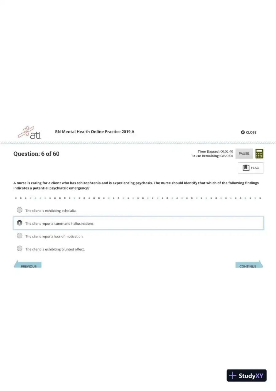 2019 ATI RN Practice Exam with Answers (60 Solved Questions), page 7
