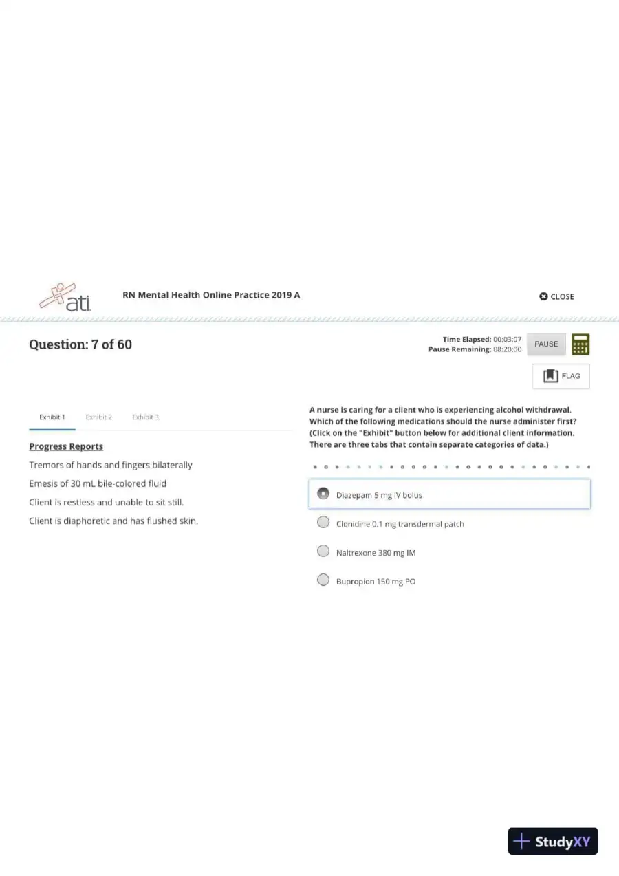 2019 ATI RN Practice Exam with Answers (60 Solved Questions), page 8