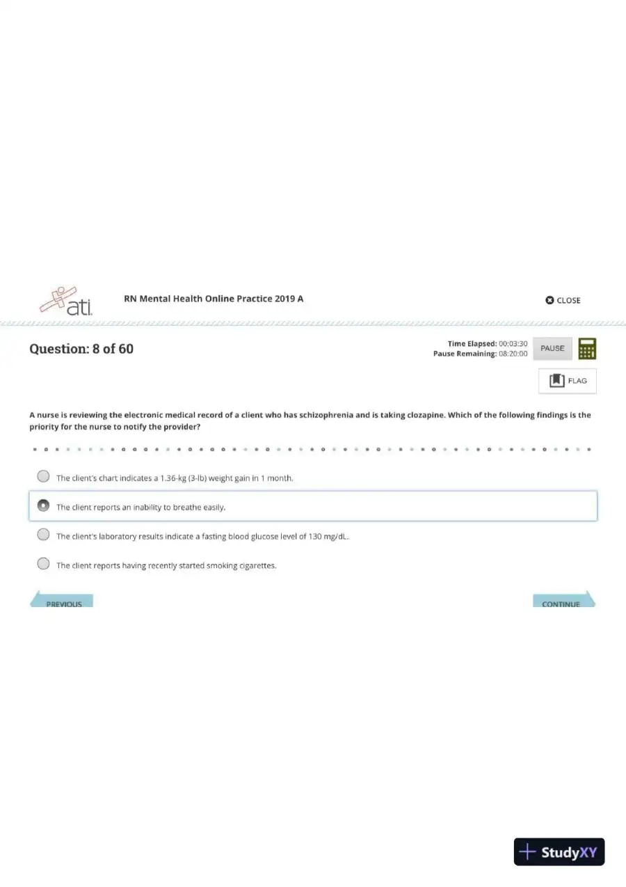 2019 ATI RN Practice Exam with Answers (60 Solved Questions), page 9