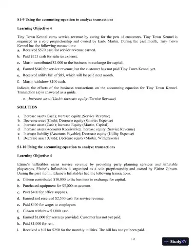 Horngren's Accounting, 12th Edition Solution Manual - Page 10 preview image