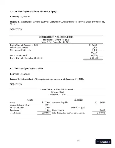 Horngren's Accounting, 12th Edition Solution Manual - Page 13 preview image