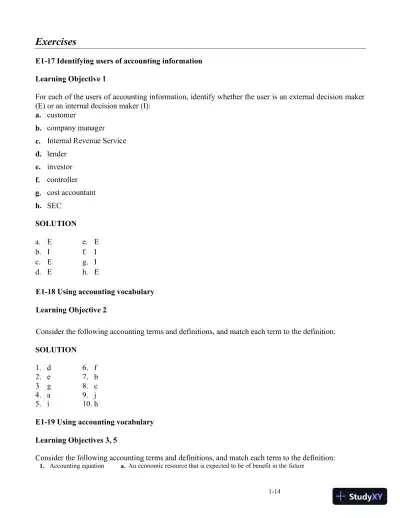Horngren's Accounting, 12th Edition Solution Manual - Page 16 preview image