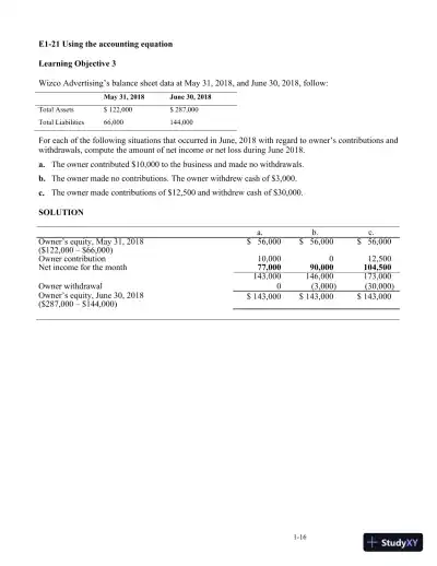 Horngren's Accounting, 12th Edition Solution Manual - Page 18 preview image