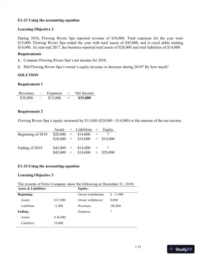 Horngren's Accounting, 12th Edition Solution Manual - Page 20 preview image