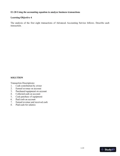 Horngren's Accounting, 12th Edition Solution Manual - Page 24 preview image