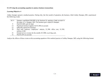 Horngren's Accounting, 12th Edition Solution Manual - Page 25 preview image