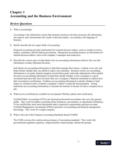 Horngren's Accounting, 12th Edition Solution Manual - Page 3 preview image