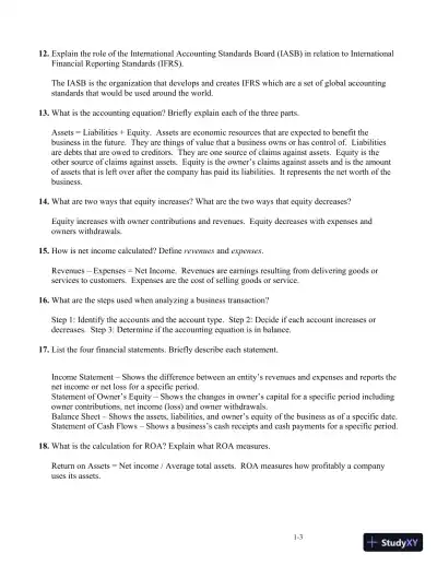 Horngren's Accounting, 12th Edition Solution Manual - Page 5 preview image