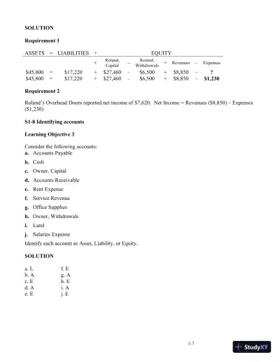 Horngren's Accounting, 12th Edition Solution Manual - Page 9 preview image
