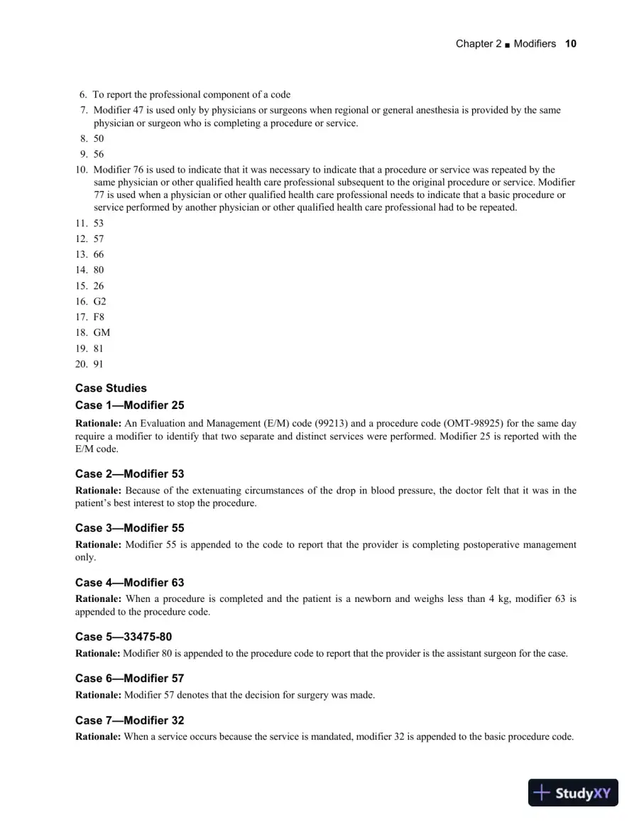 Solution Manual for Understanding Current Procedural Terminology and HCPCS Coding Systems, 6th Edition, page 13