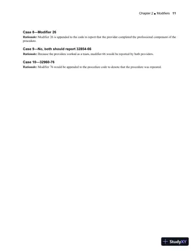 Solution Manual for Understanding Current Procedural Terminology and HCPCS Coding Systems, 6th Edition - Page 14 preview image
