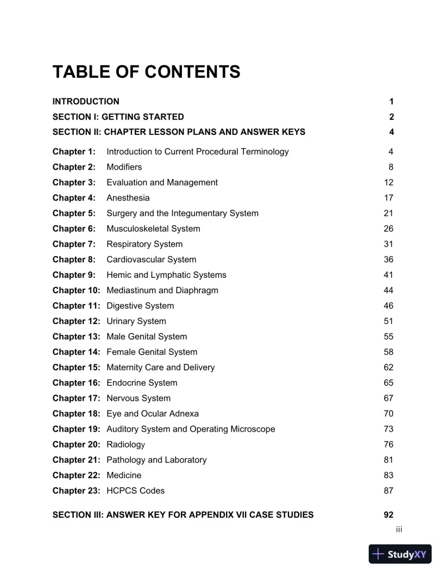 Solution Manual for Understanding Current Procedural Terminology and HCPCS Coding Systems, 6th Edition, page 3