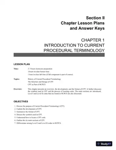 Solution Manual for Understanding Current Procedural Terminology and HCPCS Coding Systems, 6th Edition - Page 7 preview image