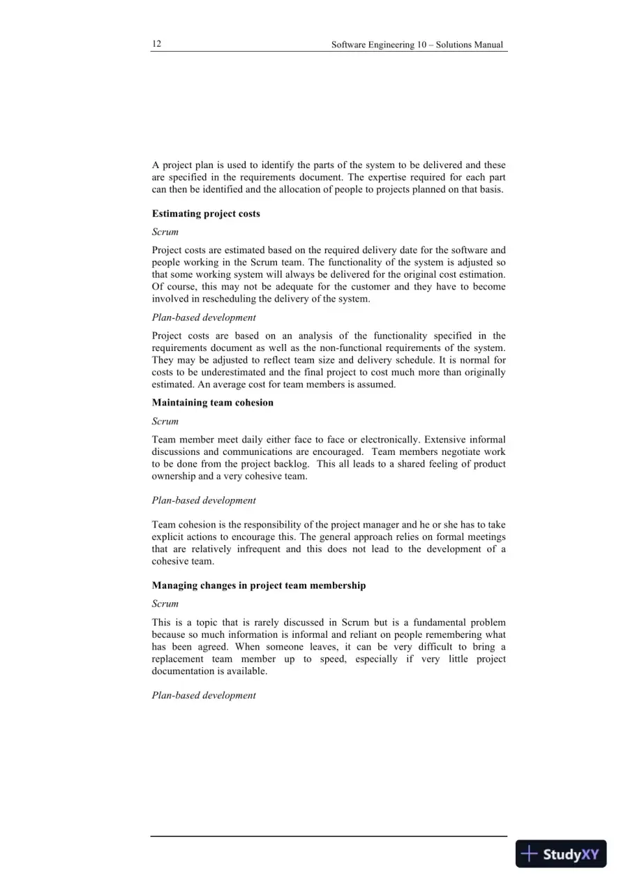 Solution Manual For Software Engineering, 10th Edition, page 12