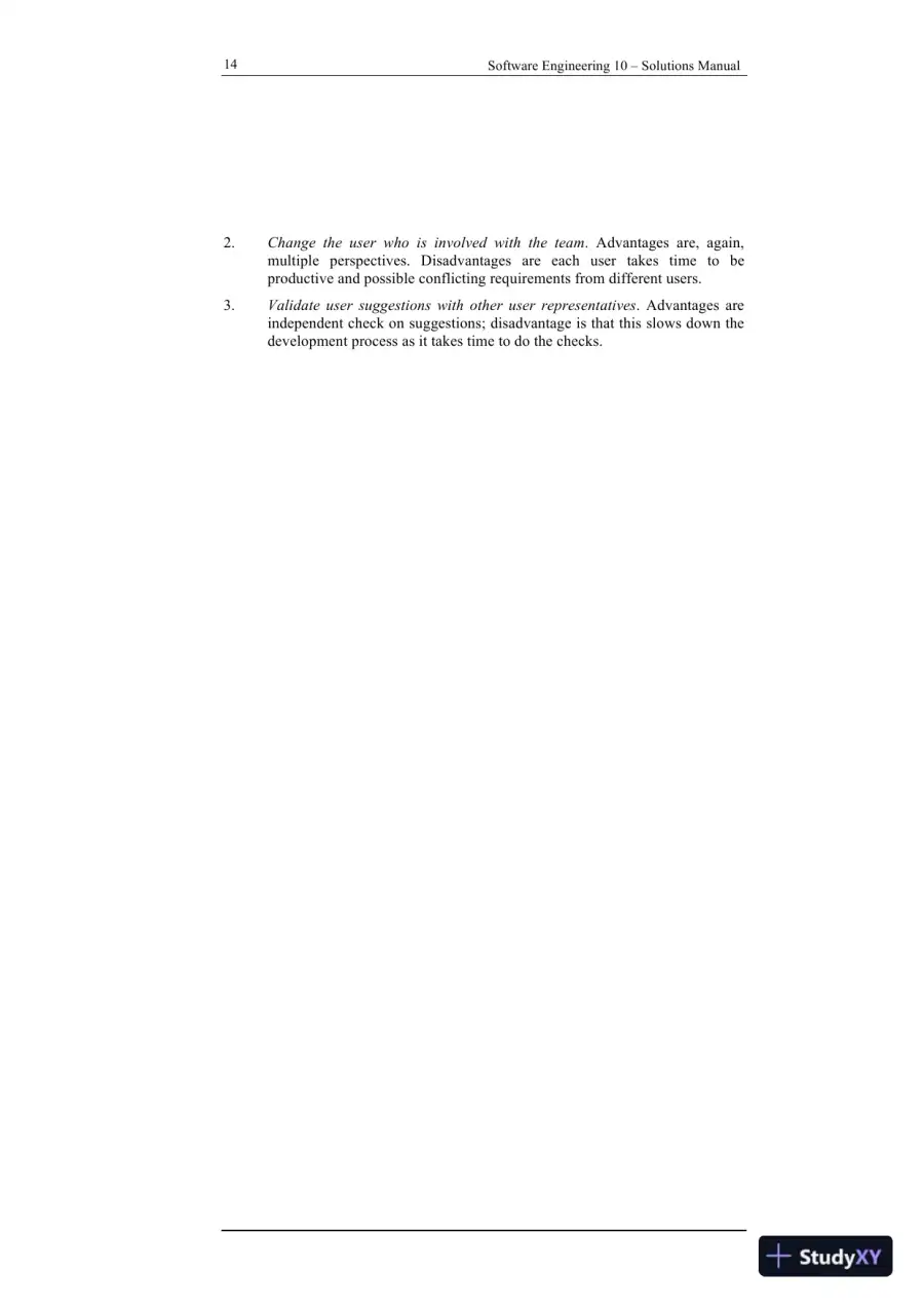 Solution Manual For Software Engineering, 10th Edition, page 14