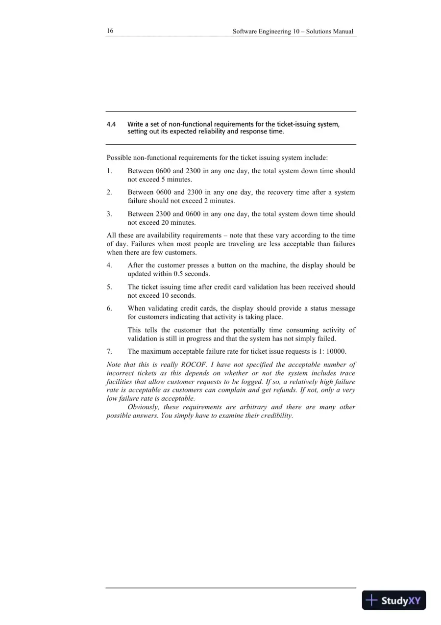 Solution Manual For Software Engineering, 10th Edition, page 16