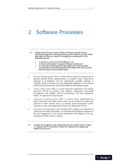 Solution Manual For Software Engineering, 10th Edition - Page 7 preview image