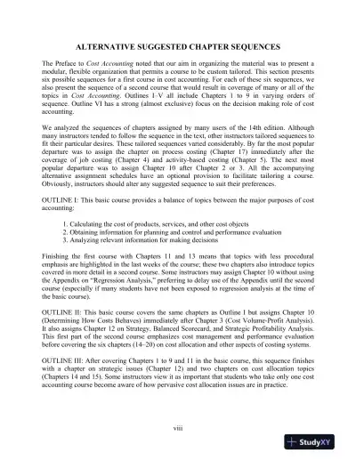 Solution Manual For Cost Accounting, 15th Edition - Page 8 preview image