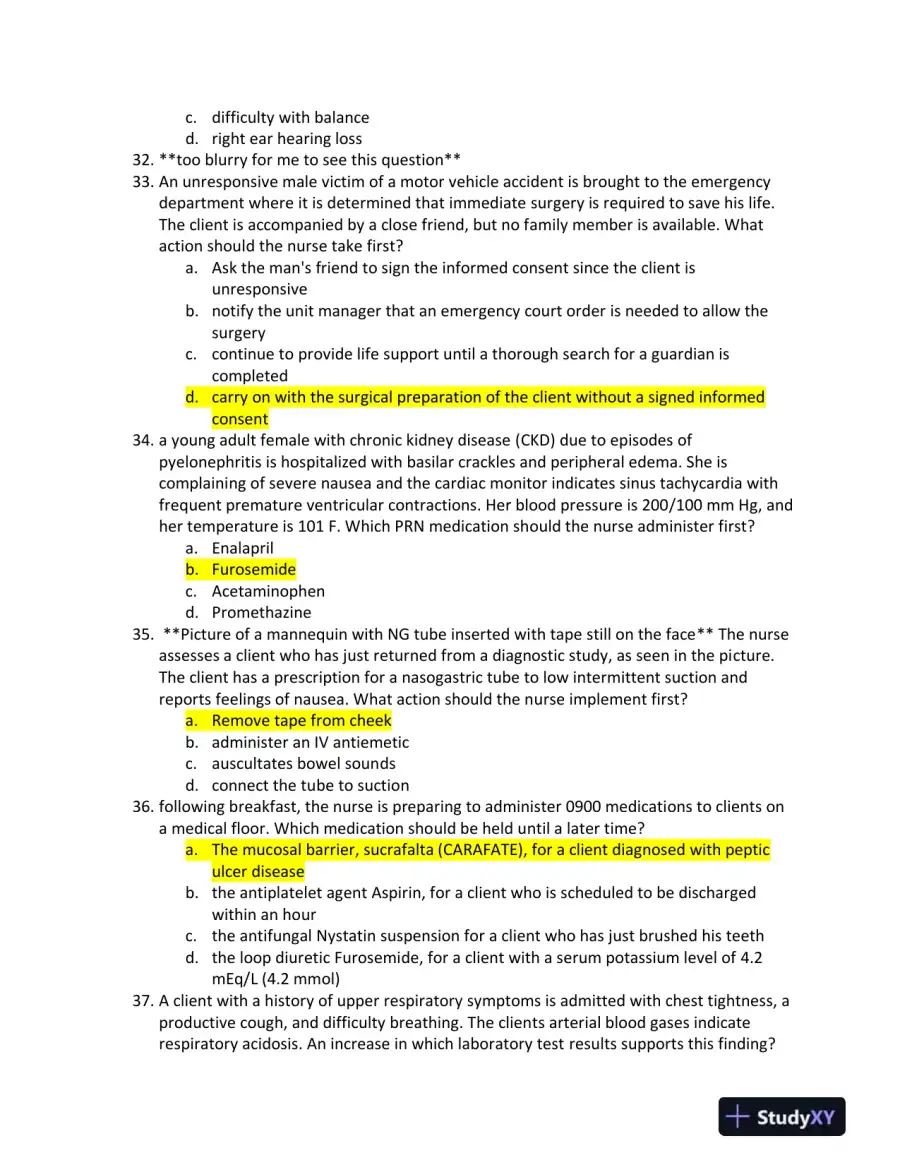 2021-2022 HESI RN Child Care Exit Exam With Answers (160 Solved Questions), page 7