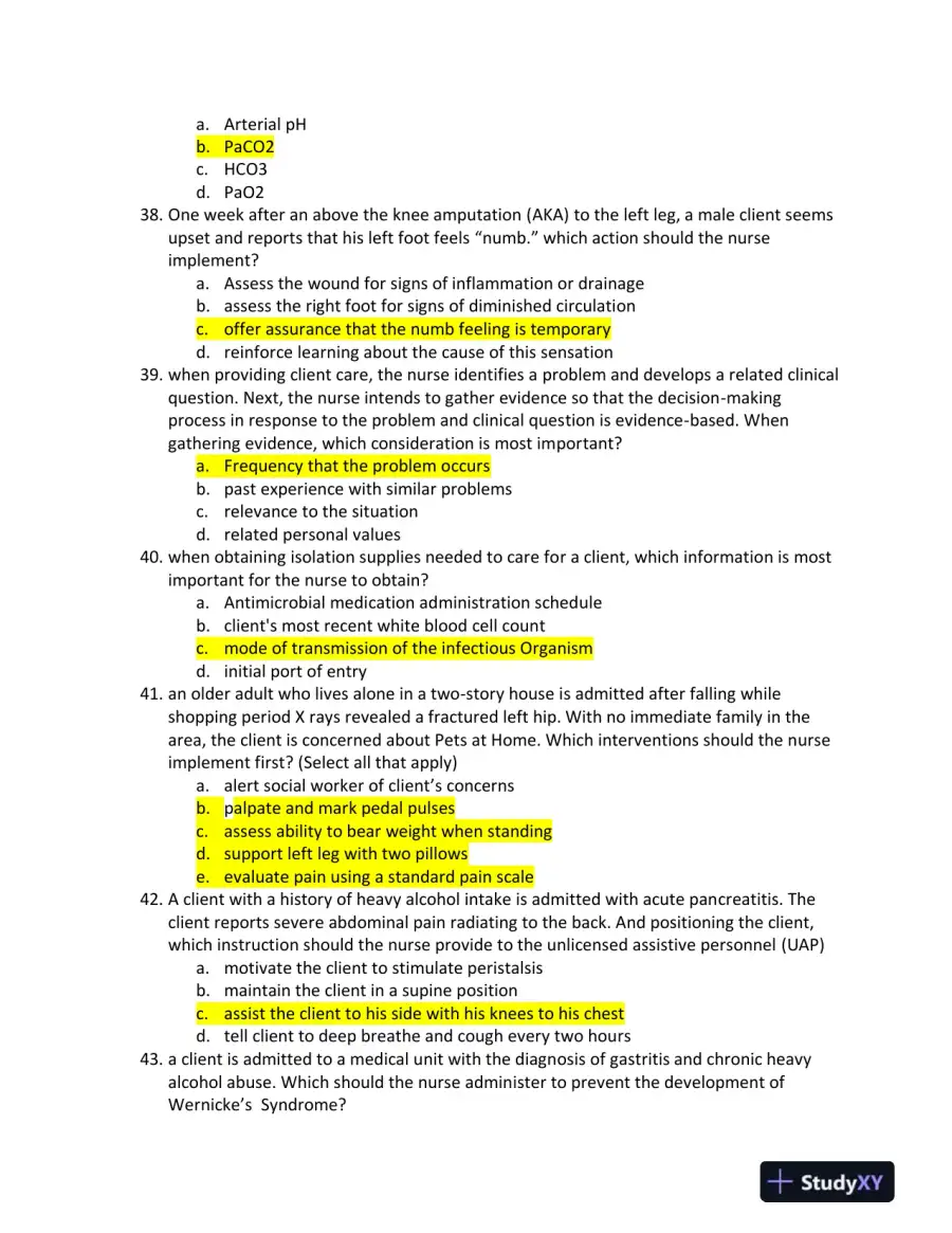 2021-2022 HESI RN Child Care Exit Exam With Answers (160 Solved Questions), page 8