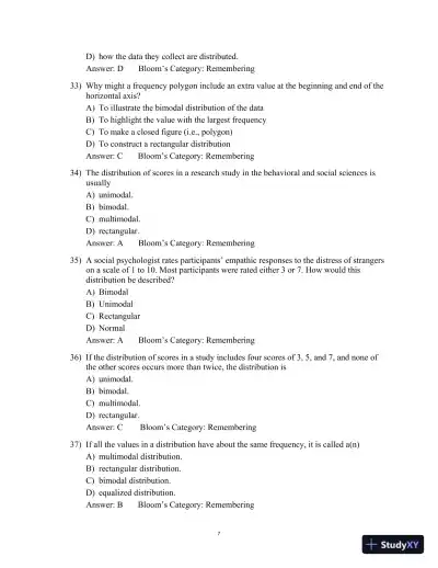Test Bank for Statistics For The Behavioral And Social Sciences, 6th Edition - Page 11 preview image