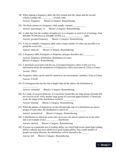 Test Bank for Statistics For The Behavioral And Social Sciences, 6th Edition - Page 15 preview image