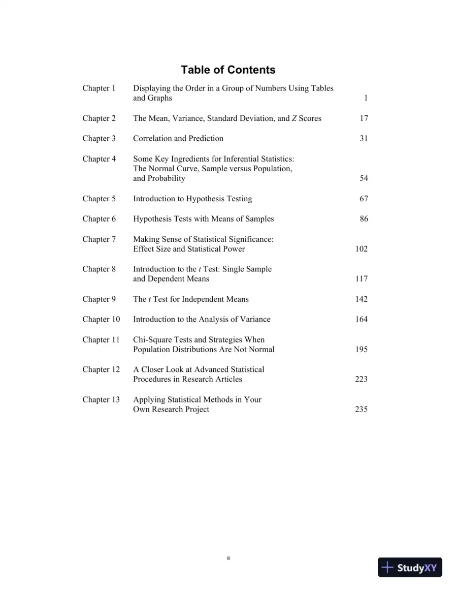 Test Bank for Statistics For The Behavioral And Social Sciences, 6th Edition, page 3