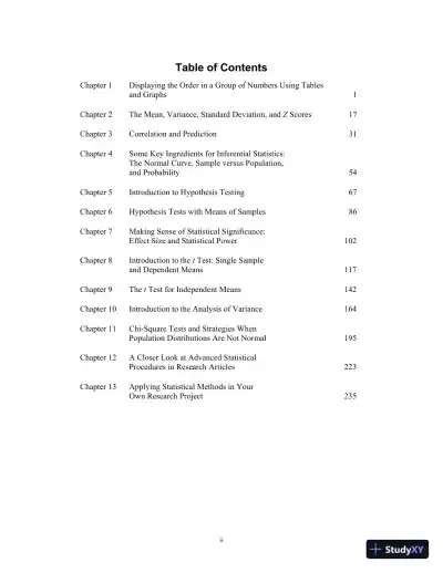 Test Bank for Statistics For The Behavioral And Social Sciences, 6th Edition - Page 3 preview image