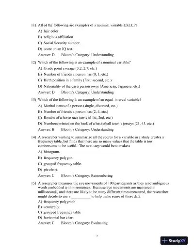 Test Bank for Statistics For The Behavioral And Social Sciences, 6th Edition - Page 7 preview image