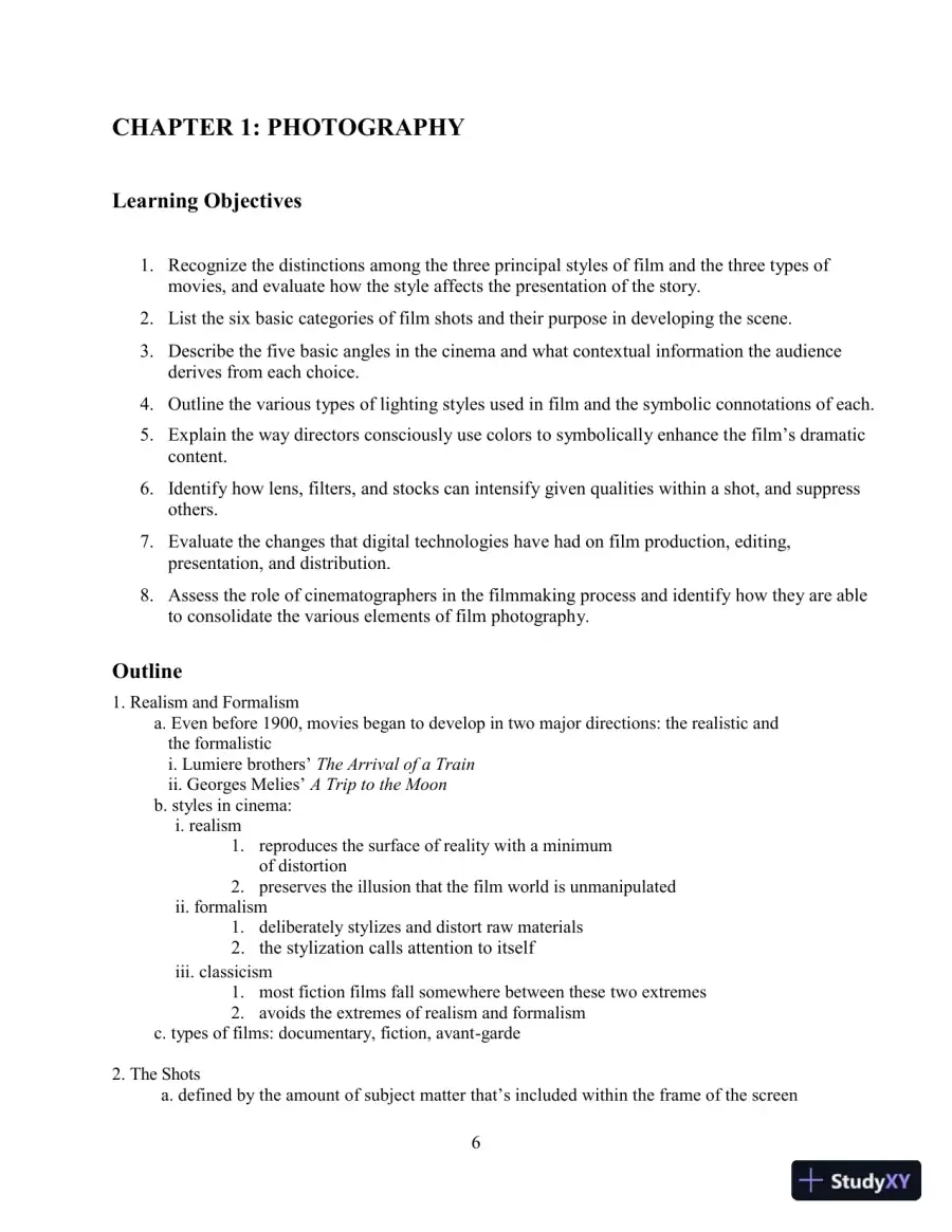 Class Notes for Understanding Movies, 14th Edition, page 11