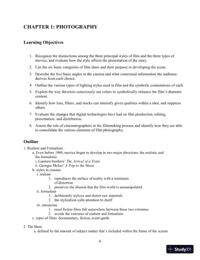 Class Notes for Understanding Movies, 14th Edition - Page 11 preview image