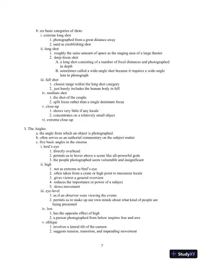 Class Notes for Understanding Movies, 14th Edition - Page 12 preview image
