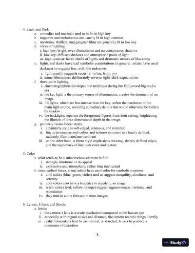 Class Notes for Understanding Movies, 14th Edition - Page 13 preview image