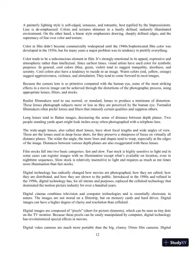 Class Notes for Understanding Movies, 14th Edition - Page 17 preview image