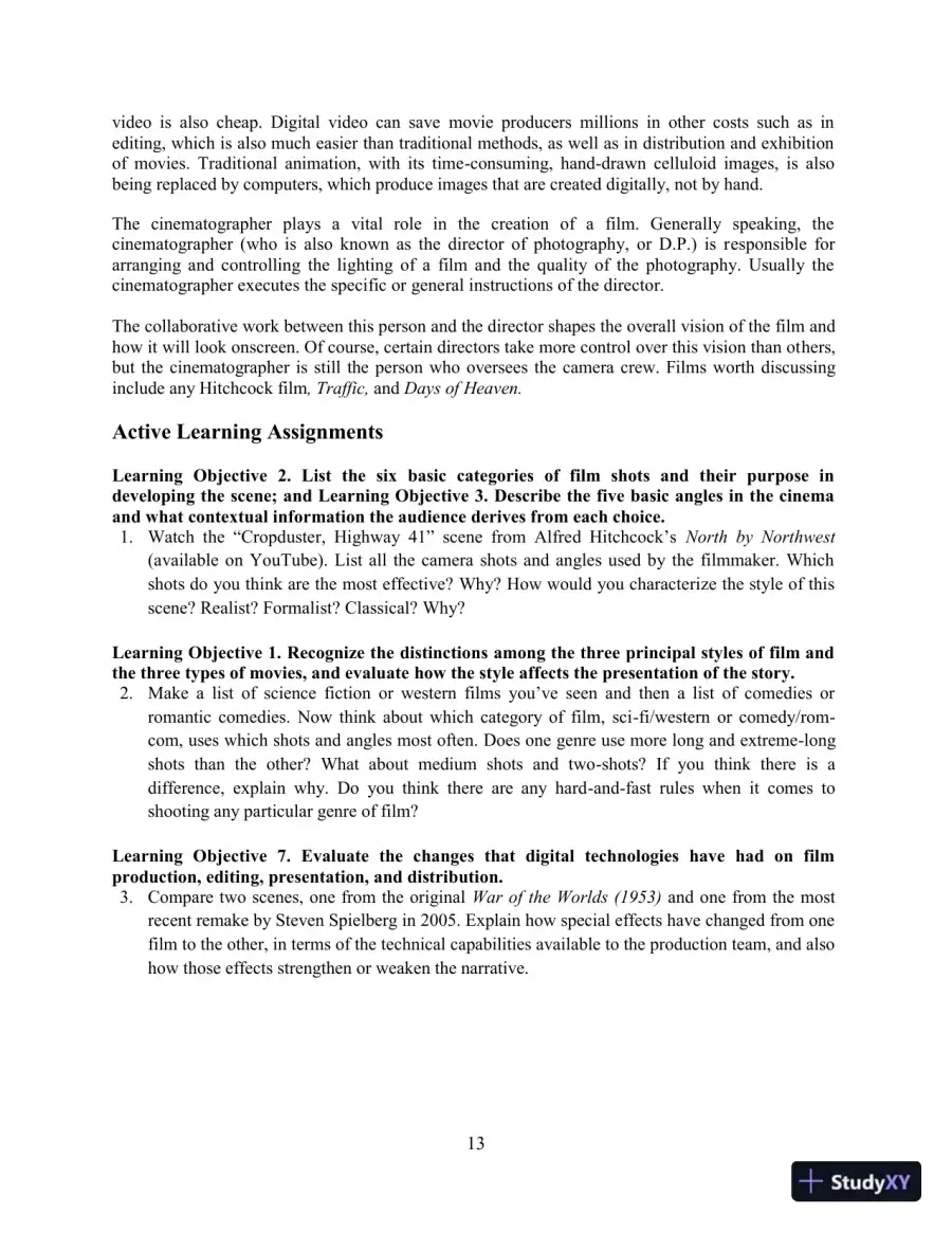 Class Notes for Understanding Movies, 14th Edition, page 18