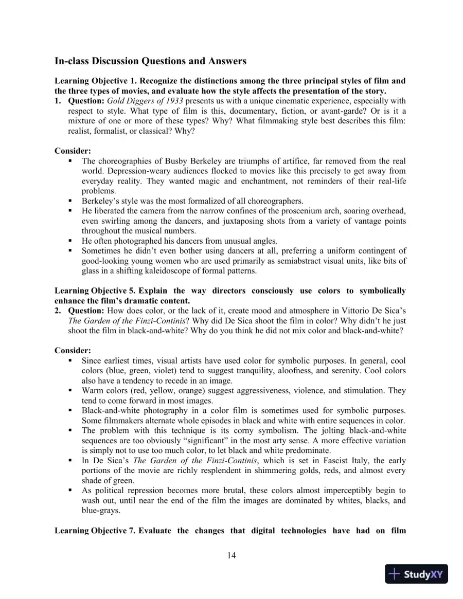 Class Notes for Understanding Movies, 14th Edition, page 19
