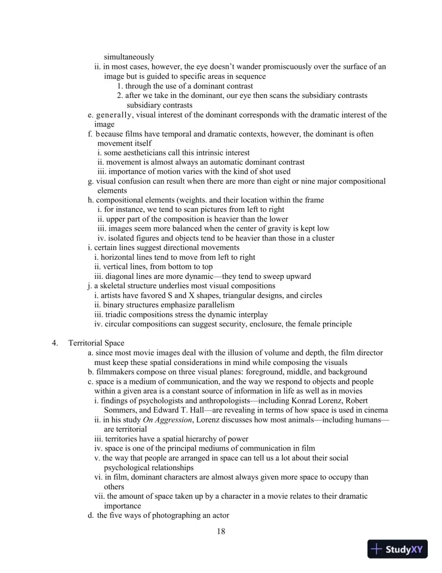 Class Notes for Understanding Movies, 14th Edition, page 23