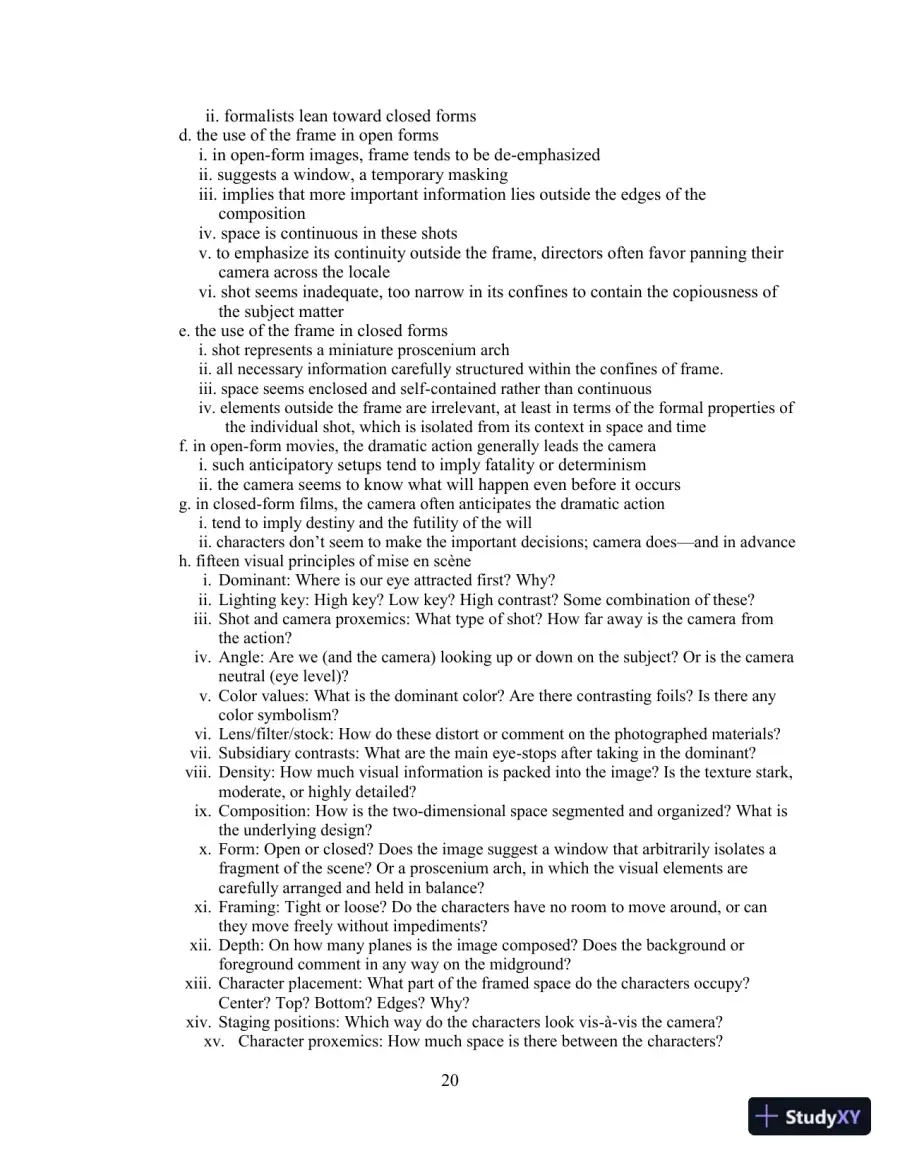Class Notes for Understanding Movies, 14th Edition, page 25