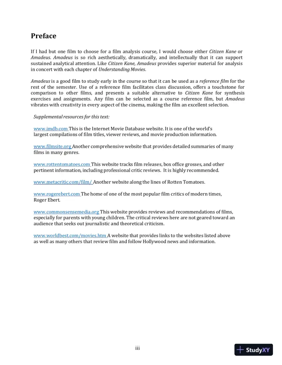 Class Notes for Understanding Movies, 14th Edition, page 3