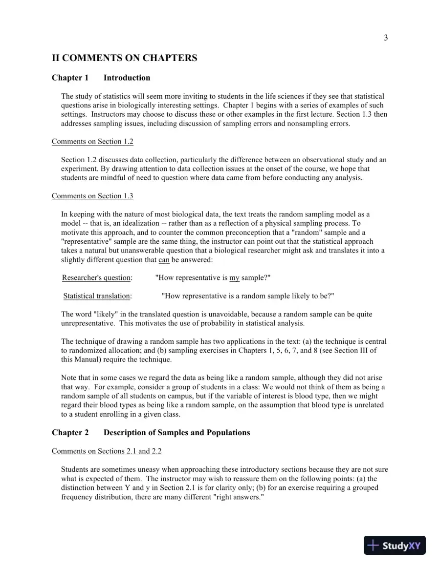 Solution Manual for Statistics for the Life Sciences, 5th Edition, page 6