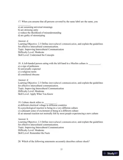 Test Bank for Interpersonal Messages , 4th Edition - Page 25 preview image