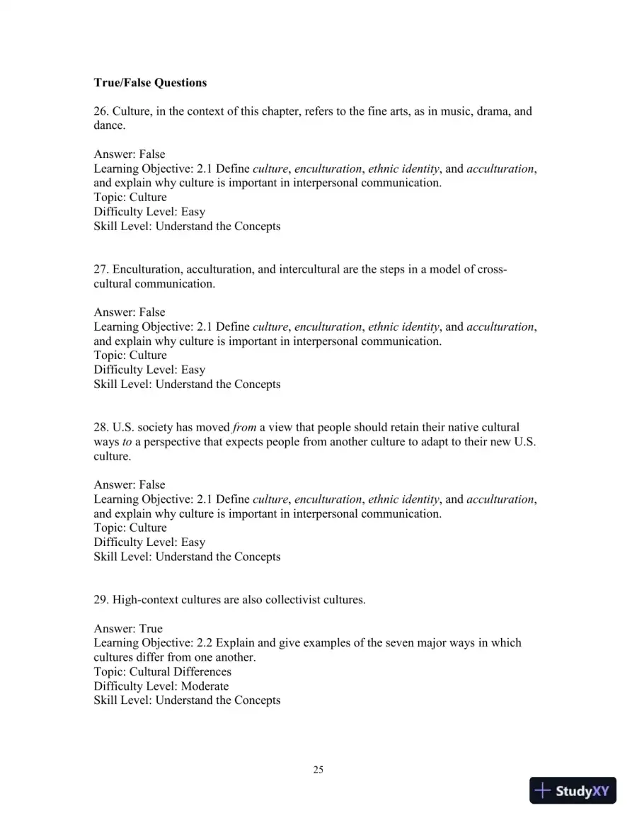 Test Bank for Interpersonal Messages , 4th Edition, page 28