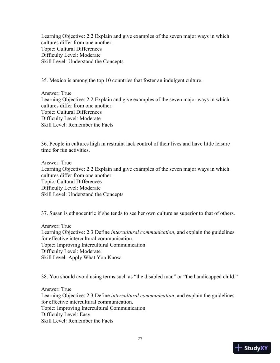 Test Bank for Interpersonal Messages , 4th Edition, page 30